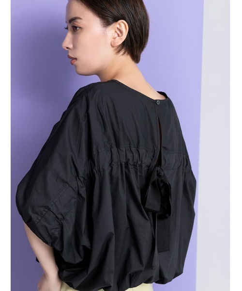 fifth（フィフス）の「バックリボンバルーントップス（シャツ/ブラウス・レディース・ホワイト/ブラック・MEDIUM）」の2枚目の写真