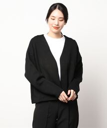 NICOLE white | ノーカラー ボタンレス カーディガン(カーディガン/ボレロ)
