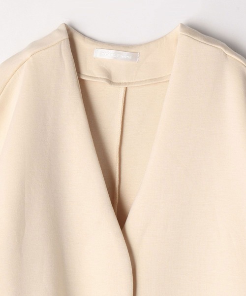 NICOLE white（ニコルホワイト）の「ノーカラー ボタンレス カーディガン（カーディガン/ボレロ・レディース・オフホワイト/ブラック/ブラウン・FREE）」の19枚目の写真