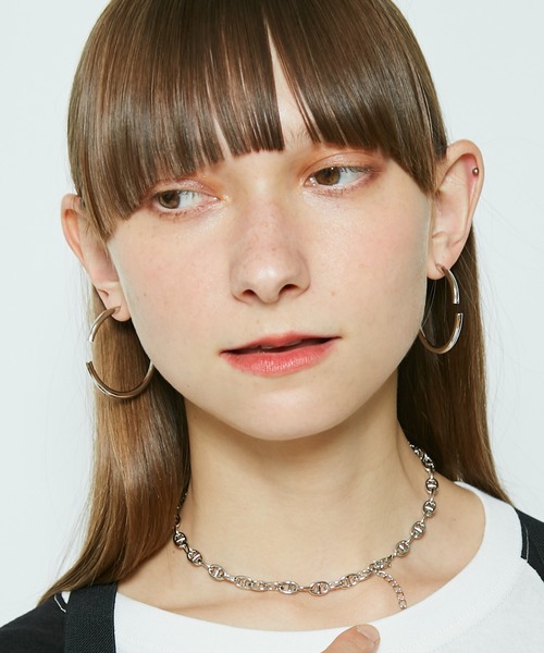 CIAOPANIC（チャオパニック）の「ピアッシングビッグフープピアス（ピアス（両耳用）・レディース・シルバー/ゴールド・FREE）」の4枚目の写真