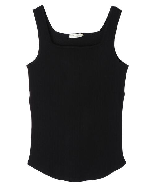 earth music&ecology（アースミュージックアンドエコロジー）の「ランダムリブスクエアタンクトップ ＊（タンクトップ・レディース・モカ/ブラック/ライトベージュ/アイボリー・M/S）」の21枚目の写真