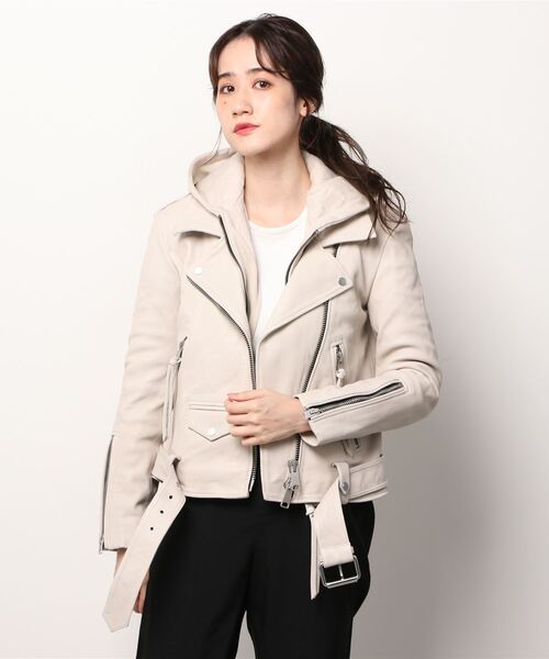 ALLSAINTS(オールセインツ)の「NARIA HOODIE BIKER | |NARIA フーディー バイカー(ライダースジャケット・レディース・オフホワイト・8/6/12/4/2/10)」の11枚目の写真