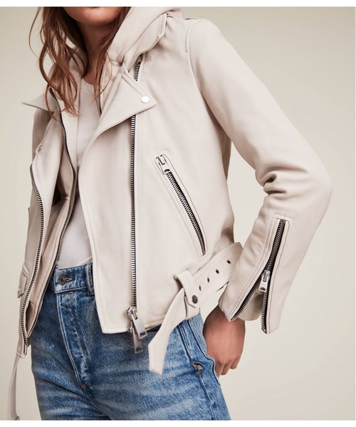 ALLSAINTS(オールセインツ)の「NARIA HOODIE BIKER | |NARIA フーディー バイカー(ライダースジャケット・レディース・オフホワイト・8/6/12/4/2/10)」の6枚目の写真