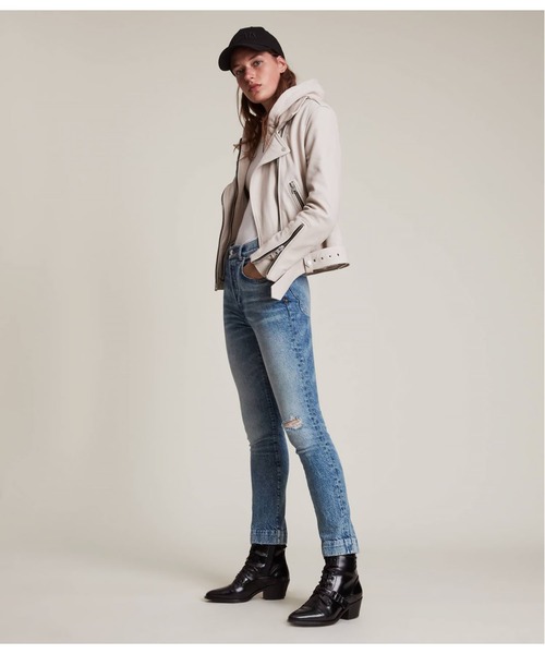 ALLSAINTS(オールセインツ)の「NARIA HOODIE BIKER | |NARIA フーディー バイカー(ライダースジャケット・レディース・オフホワイト・8/6/12/4/2/10)」の7枚目の写真