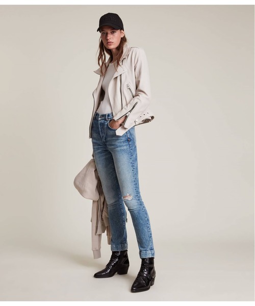 ALLSAINTS(オールセインツ)の「NARIA HOODIE BIKER | |NARIA フーディー バイカー(ライダースジャケット・レディース・オフホワイト・8/6/12/4/2/10)」の9枚目の写真