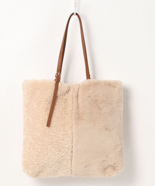 cache cache（カシュ カシュ）の「カシュカシュ cachecache / ベルトハンドルコンビファートート（トートバッグ・レディース・ベージュ/アイボリー/ダークグレー/グレー・FREE）」の2枚目の写真