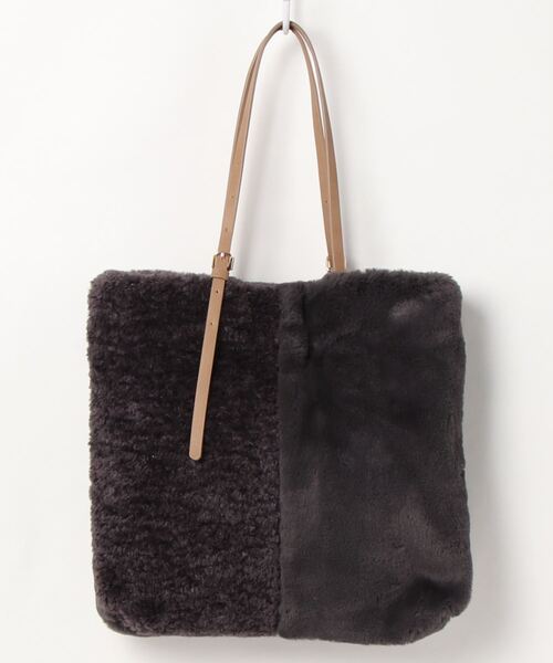 cache cache（カシュ カシュ）の「カシュカシュ cachecache / ベルトハンドルコンビファートート（トートバッグ・レディース・ベージュ/アイボリー/ダークグレー/グレー・FREE）」の9枚目の写真