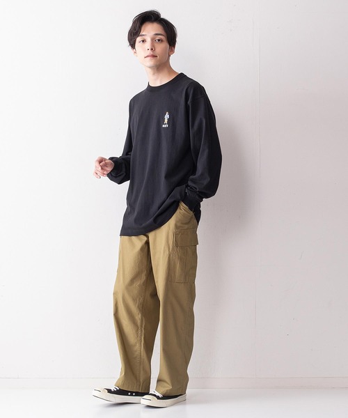 BEN DAVIS(ベンデイビス)の「【BEN DAVIS/ベンデイビス】ミニゴリラワンポイントエンブレムロンT(Tシャツ/カットソー・メンズ・ホワイト/グリーン/ブラック/ベージュ・MEDIUM/SMALL/LARGE/X-LARGE)」の12枚目の写真