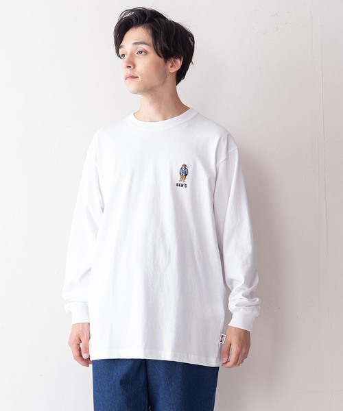 BEN DAVIS(ベンデイビス)の「【BEN DAVIS/ベンデイビス】ミニゴリラワンポイントエンブレムロンT(Tシャツ/カットソー・メンズ・ホワイト/グリーン/ブラック/ベージュ・MEDIUM/SMALL/LARGE/X-LARGE)」の5枚目の写真