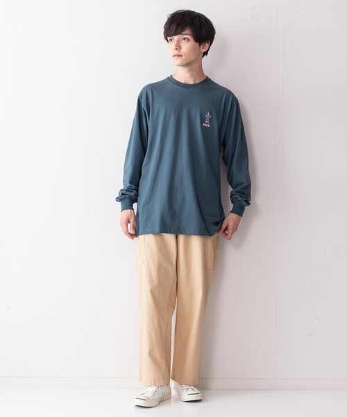 BEN DAVIS(ベンデイビス)の「【BEN DAVIS/ベンデイビス】ミニゴリラワンポイントエンブレムロンT(Tシャツ/カットソー・メンズ・ホワイト/グリーン/ブラック/ベージュ・MEDIUM/SMALL/LARGE/X-LARGE)」の13枚目の写真