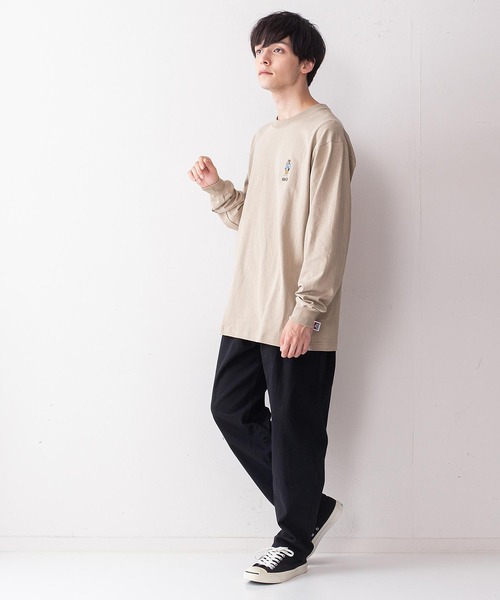 BEN DAVIS(ベンデイビス)の「【BEN DAVIS/ベンデイビス】ミニゴリラワンポイントエンブレムロンT(Tシャツ/カットソー・メンズ・ホワイト/グリーン/ブラック/ベージュ・MEDIUM/SMALL/LARGE/X-LARGE)」の9枚目の写真