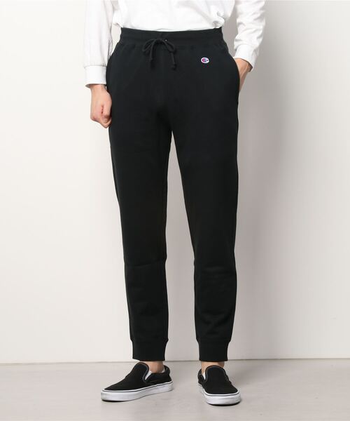 Champion（チャンピオン）の「【Champion/チャンピオン】ワンポイント スウェットリブパンツ（スウェットパンツ・メンズ・ネイビー/レンガ/ブラック/グレー/ライトブルー・L/XL/M）」の8枚目の写真