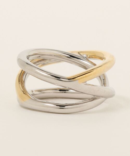 PAGEBOY(ページボーイ)の「MIXサークルリング(リング・レディース・グレイッシュベージュ・FREE)」の4枚目の写真