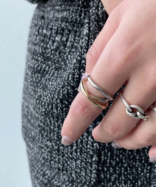 PAGEBOY(ページボーイ)の「MIXサークルリング(リング・レディース・グレイッシュベージュ・FREE)」の1枚目の写真