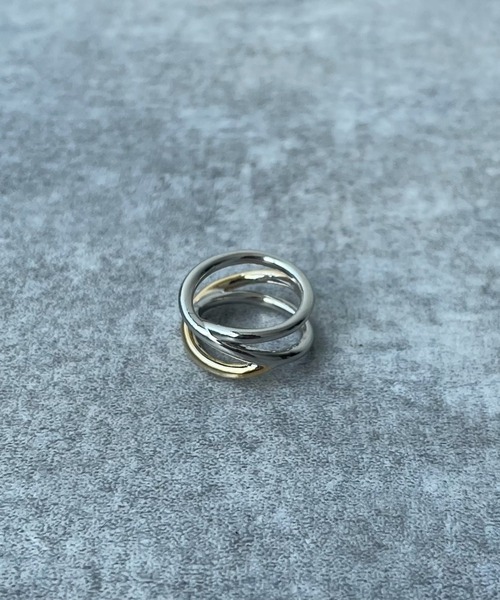 PAGEBOY(ページボーイ)の「MIXサークルリング(リング・レディース・グレイッシュベージュ・FREE)」の5枚目の写真