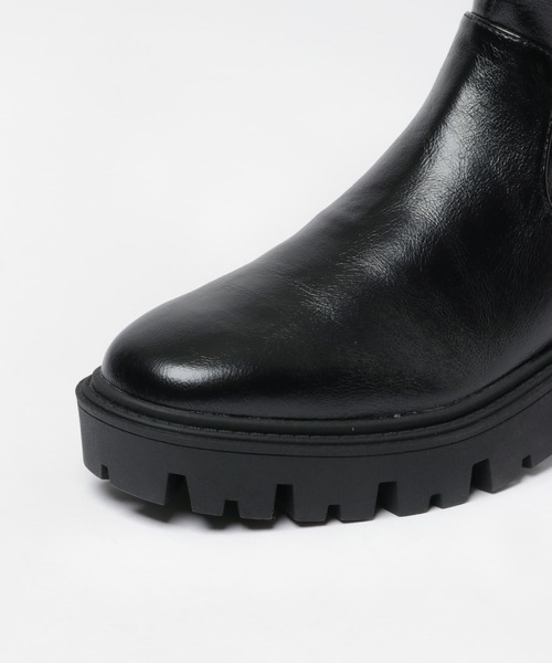 SENSE OF PLACE by URBAN RESEARCH（センスオブプレイスバイアーバンリサーチ）の「トラックソールバックストレッチロングブーツ（ブーツ・レディース・ブラック/アイボリー・MEDIUM/LARGE/SMALL）」の12枚目の写真