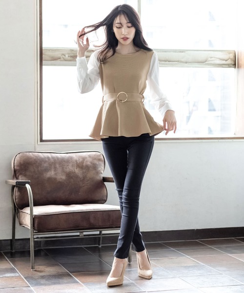 Julia Boutique（ジュリアブティック）の「ポインテッドトゥベーシックヒールパンプス/21510（パンプス・レディース・ブラック/ベージュ/アイボリー/パイソン/ホワイト系・LL/3L/S/M/L）」の10枚目の写真