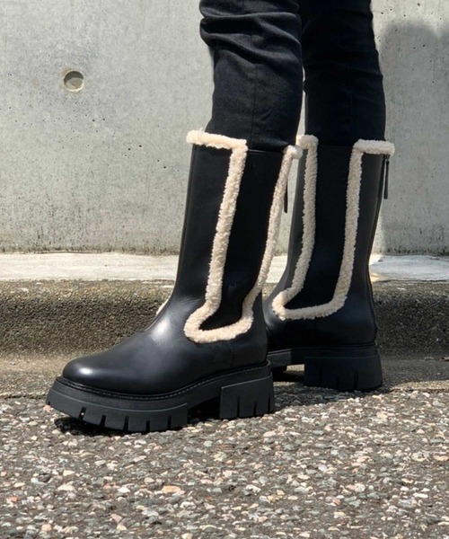 ASH（アッシュ）の「【LENNOX FUR】BL ロングムートンブーツ（ブーツ・レディース・ブラック・38/39/35/36/37）」の3枚目の写真