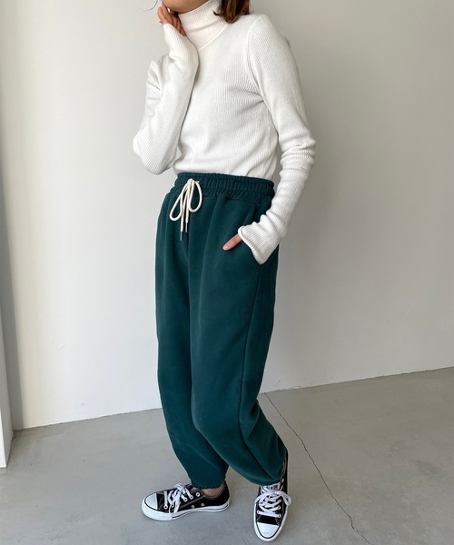 CANAL JEAN（キャナルジーン）の「RED CHOP WORKS(レッドチョップワークス) リブハイネックニット（ニット/セーター・レディース・ブラック/グリーン/パープル/ピンク/ホワイト/ブルー・38）」の10枚目の写真