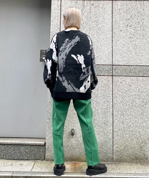 A4A（エーフォーエー）の「A4A/エーフォーエー/ペイントニット（ニット/セーター・メンズ・ベージュ/ブラック・FREE）」の11枚目の写真