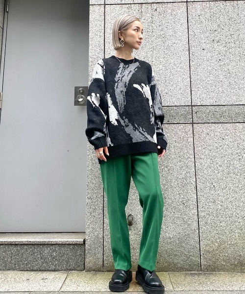 A4A（エーフォーエー）の「A4A/エーフォーエー/ペイントニット（ニット/セーター・メンズ・ベージュ/ブラック・FREE）」の13枚目の写真