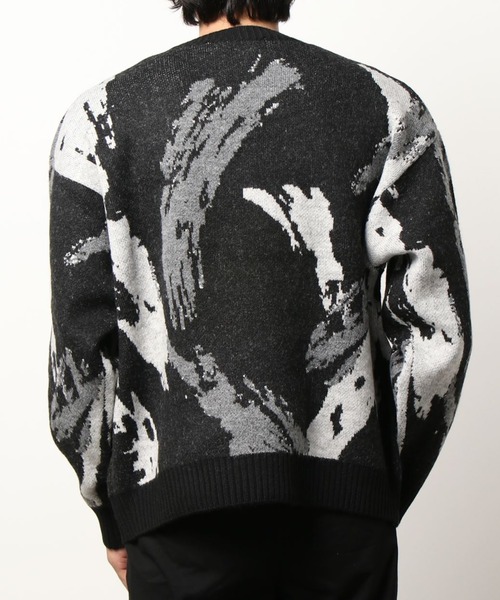 A4A（エーフォーエー）の「A4A/エーフォーエー/ペイントニット（ニット/セーター・メンズ・ベージュ/ブラック・FREE）」の4枚目の写真