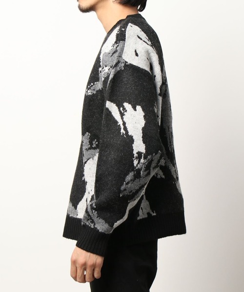 A4A（エーフォーエー）の「A4A/エーフォーエー/ペイントニット（ニット/セーター・メンズ・ベージュ/ブラック・FREE）」の3枚目の写真