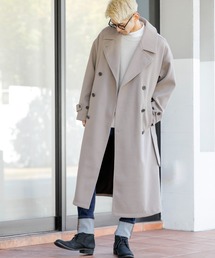 ADMIX/ATELIER SAB MEN | ストレッチ ウーリーテック ／ マキシ丈 ロング オーバーサイズ トレンチコート(トレンチコート)