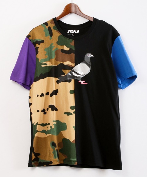 staple(ステイプル)の「【STAPLE】無地&カモフラ柄配色切替 ピジョン 半袖Tシャツ(Tシャツ/カットソー・メンズ・カモフラージュ・L/XL/2XL/M)」の2枚目の写真