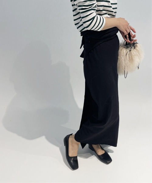 K.Spin（ケースピン）の「K.SPIN スクエアトゥ フラットシューズ（パンプス・レディース・ブラック/ベージュ・35/36/37/38）」の4枚目の写真