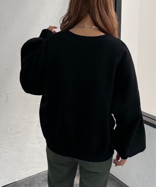 apres jour mignon(アプレジュールミニョン)の「袖ボリュームスウェット【ZOZOTOWN限定アイテム】【10PO】(スウェット・レディース・ブラック/ダークブルー/オートミール・フリー/X-LARGE)」の11枚目の写真
