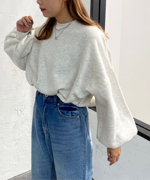 apres jour mignon(アプレジュールミニョン)の「袖ボリュームスウェット【ZOZOTOWN限定アイテム】【10PO】(スウェット・レディース・ブラック/ダークブルー/オートミール・フリー/X-LARGE)」の16枚目の写真
