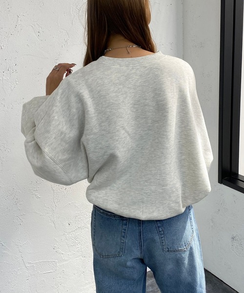apres jour mignon(アプレジュールミニョン)の「袖ボリュームスウェット【ZOZOTOWN限定アイテム】【10PO】(スウェット・レディース・ブラック/ダークブルー/オートミール・フリー/X-LARGE)」の18枚目の写真