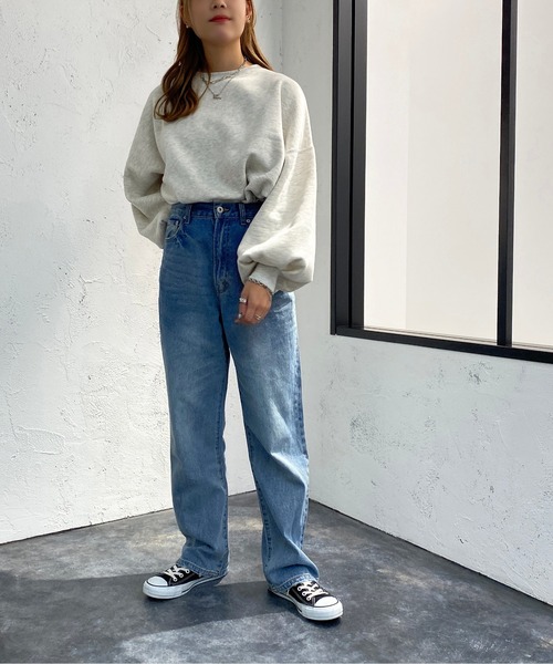 apres jour mignon(アプレジュールミニョン)の「袖ボリュームスウェット【ZOZOTOWN限定アイテム】【10PO】(スウェット・レディース・ブラック/ダークブルー/オートミール・フリー/X-LARGE)」の19枚目の写真