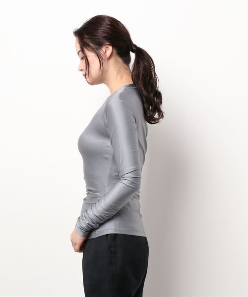 IRENE アイレネ 長袖 Tシャツ シャーリング ロン Tトップス
