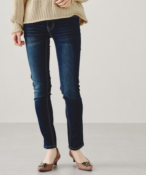 acro（アクロ）の「デニムスキニージーンズ/AC1246（デニムパンツ・レディース・ネイビー/ブラック・ﾌﾘ-）」の4枚目の写真