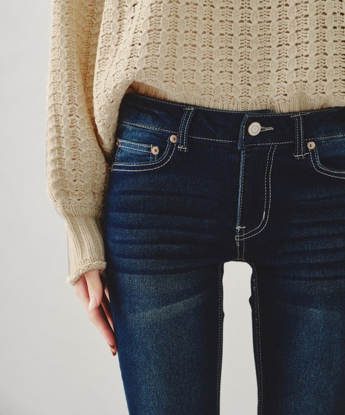 acro（アクロ）の「デニムスキニージーンズ/AC1246（デニムパンツ・レディース・ネイビー/ブラック・ﾌﾘ-）」の9枚目の写真