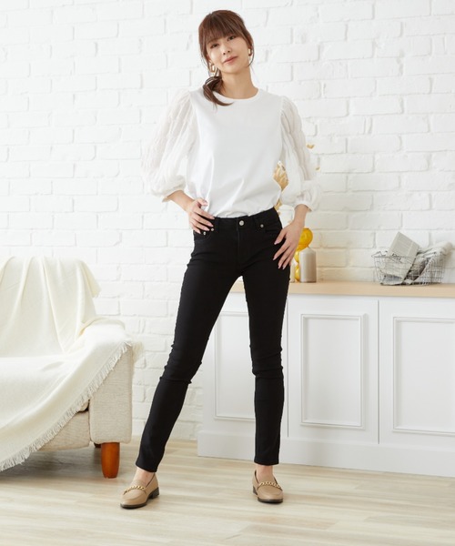 acro（アクロ）の「デニムスキニージーンズ/AC1246（デニムパンツ・レディース・ネイビー/ブラック・ﾌﾘ-）」の13枚目の写真