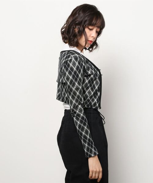 FANCY CLUB(ファンシークラブ)の「A'GEM/9 × .kom『 FANCY CLUB/ファンシークラブ』ARGYLE BUTTON CARDIGAN /アーガイル ボタンカーディガン(カーディガン/ボレロ・レディース・ブラウン/ブラック・FREE)」の9枚目の写真