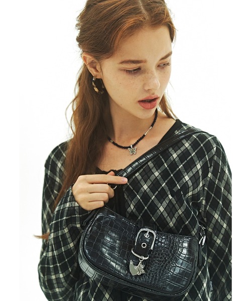 FANCY CLUB(ファンシークラブ)の「A'GEM/9 × .kom『 FANCY CLUB/ファンシークラブ』ARGYLE BUTTON CARDIGAN /アーガイル ボタンカーディガン(カーディガン/ボレロ・レディース・ブラウン/ブラック・FREE)」の13枚目の写真