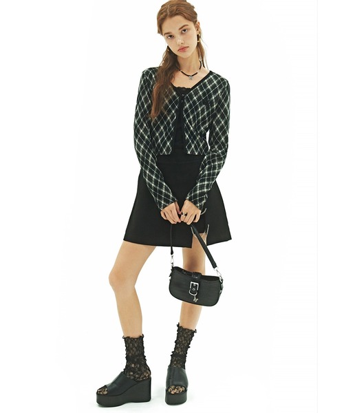FANCY CLUB(ファンシークラブ)の「A'GEM/9 × .kom『 FANCY CLUB/ファンシークラブ』ARGYLE BUTTON CARDIGAN /アーガイル ボタンカーディガン(カーディガン/ボレロ・レディース・ブラウン/ブラック・FREE)」の20枚目の写真
