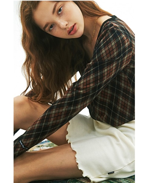 FANCY CLUB(ファンシークラブ)の「A'GEM/9 × .kom『 FANCY CLUB/ファンシークラブ』ARGYLE BUTTON CARDIGAN /アーガイル ボタンカーディガン(カーディガン/ボレロ・レディース・ブラウン/ブラック・FREE)」の18枚目の写真
