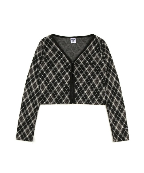 FANCY CLUB(ファンシークラブ)の「A'GEM/9 × .kom『 FANCY CLUB/ファンシークラブ』ARGYLE BUTTON CARDIGAN /アーガイル ボタンカーディガン(カーディガン/ボレロ・レディース・ブラウン/ブラック・FREE)」の11枚目の写真