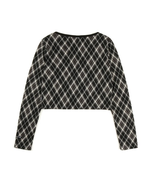 FANCY CLUB(ファンシークラブ)の「A'GEM/9 × .kom『 FANCY CLUB/ファンシークラブ』ARGYLE BUTTON CARDIGAN /アーガイル ボタンカーディガン(カーディガン/ボレロ・レディース・ブラウン/ブラック・FREE)」の14枚目の写真