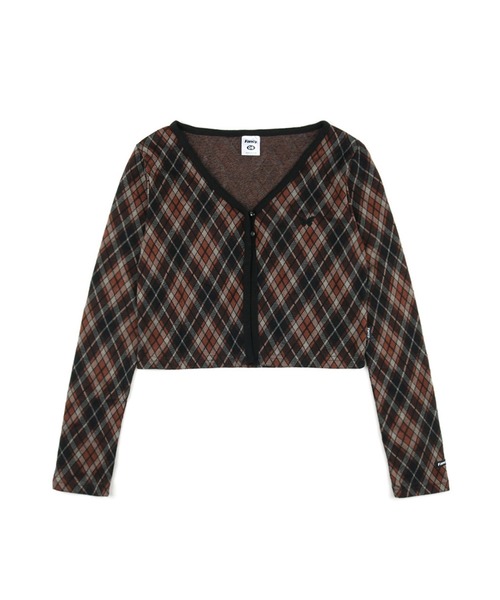 FANCY CLUB(ファンシークラブ)の「A'GEM/9 × .kom『 FANCY CLUB/ファンシークラブ』ARGYLE BUTTON CARDIGAN /アーガイル ボタンカーディガン(カーディガン/ボレロ・レディース・ブラウン/ブラック・FREE)」の19枚目の写真