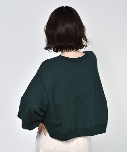 RETRO GIRL(レトロガール)の「カレッジロゴトレーナー(スウェット・レディース・パープル/オフホワイト/ダークグリーン/ダークブラウン・FREE)」の7枚目の写真