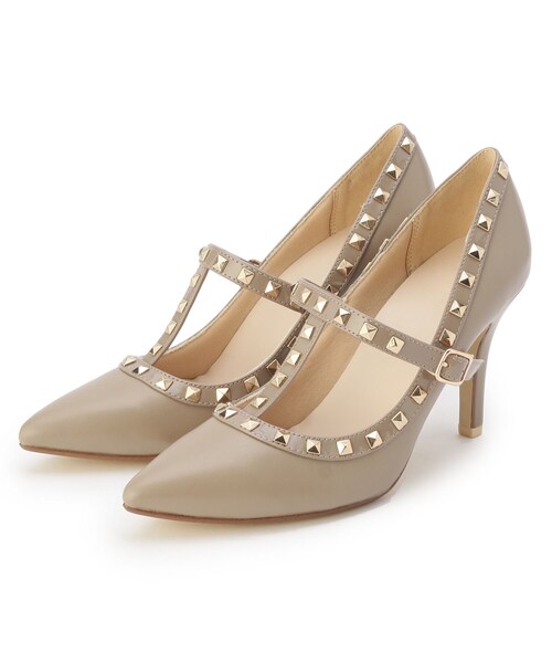 ESPERANZA（エスペランサ）の「Ｔストラップスタッズパンプス（パンプス・レディース・ブラック系8/アイボリー系8/こしょう色系5・22.5cm/23.5cm/24.5cm/23.0cm/24.0cm/25.0cm/21.5cm/22.0cm）」の17枚目の写真