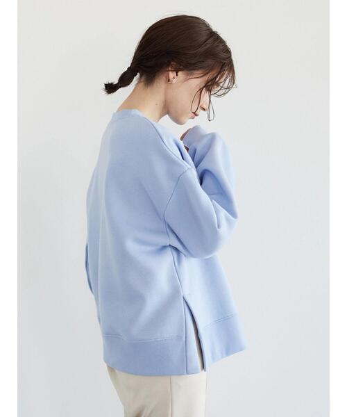 Green　Parks（グリーンパークス）の「裏起毛サイドスリットプルオーバー＊（スウェット・レディース・ブラック/サックスブルー/アイボリー・FREE）」の21枚目の写真