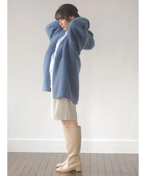 Green　Parks（グリーンパークス）の「裏起毛サイドスリットプルオーバー＊（スウェット・レディース・ブラック/サックスブルー/アイボリー・FREE）」の18枚目の写真