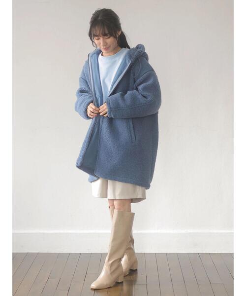 Green　Parks（グリーンパークス）の「裏起毛サイドスリットプルオーバー＊（スウェット・レディース・ブラック/サックスブルー/アイボリー・FREE）」の17枚目の写真